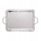 Bandeja 41,5X24X5CM Inox E Alça Zamac Niquelado